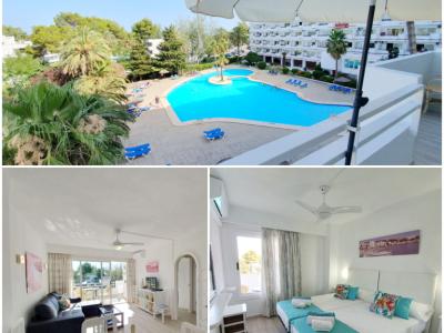 Winter: Modernes Apartment mit Gem Pool und Tennisplatz am Hafen von Alcudia -- AP 23 WT