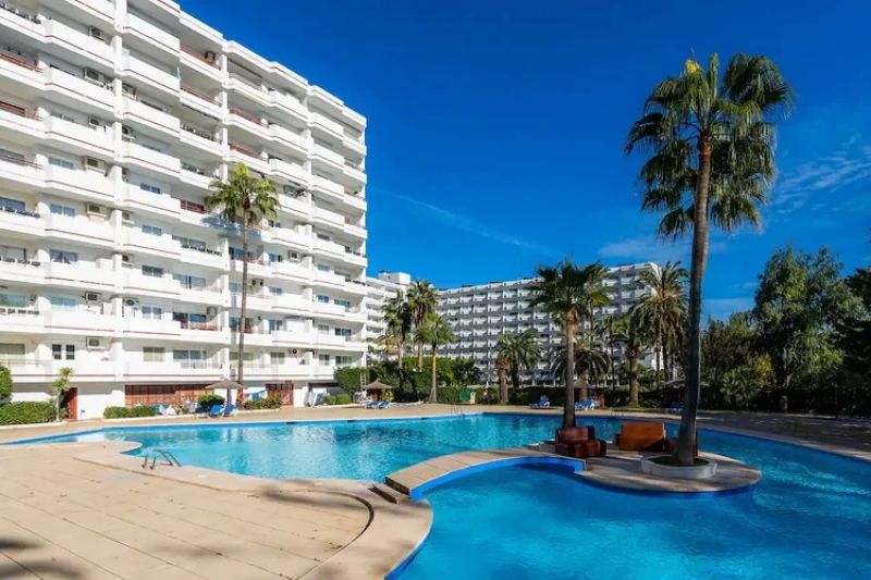 Winter: Modernes Apartment mit Gem Pool und Tennisplatz am Hafen von Alcudia -- AP 23 WT