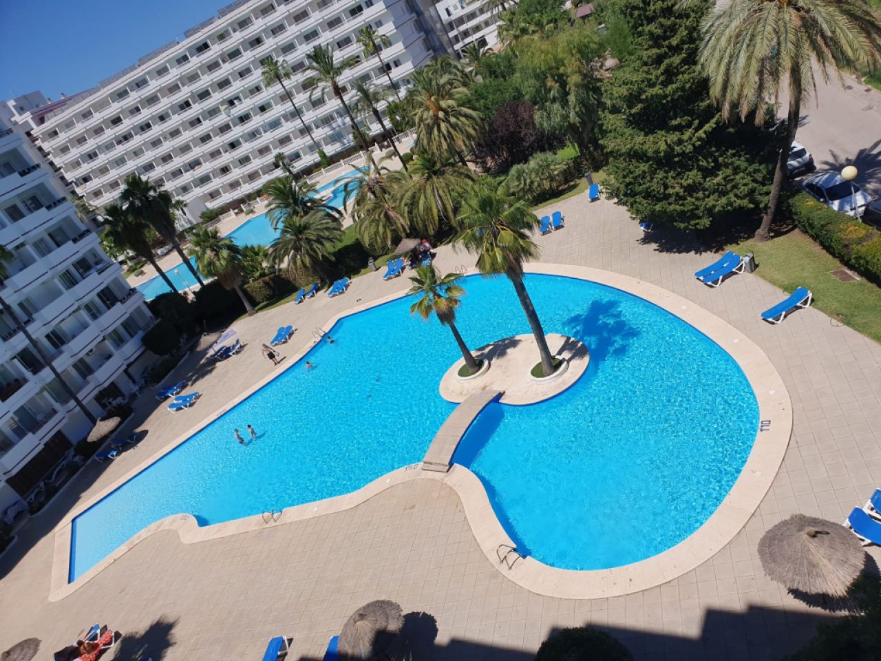 Winter: Modernes Apartment mit Gem Pool und Tennisplatz am Hafen von Alcudia -- AP 23 WT