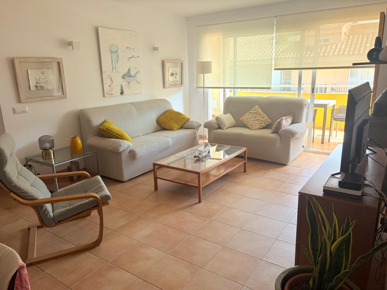 Winter: Nice apartment with AC, fireplace and terraces near the harbour of Colonia St Jordi -- AP 107 WT