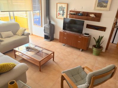 Winter: Nice apartment with AC, fireplace and terraces near the harbour of Colonia St Jordi -- AP 107 WT