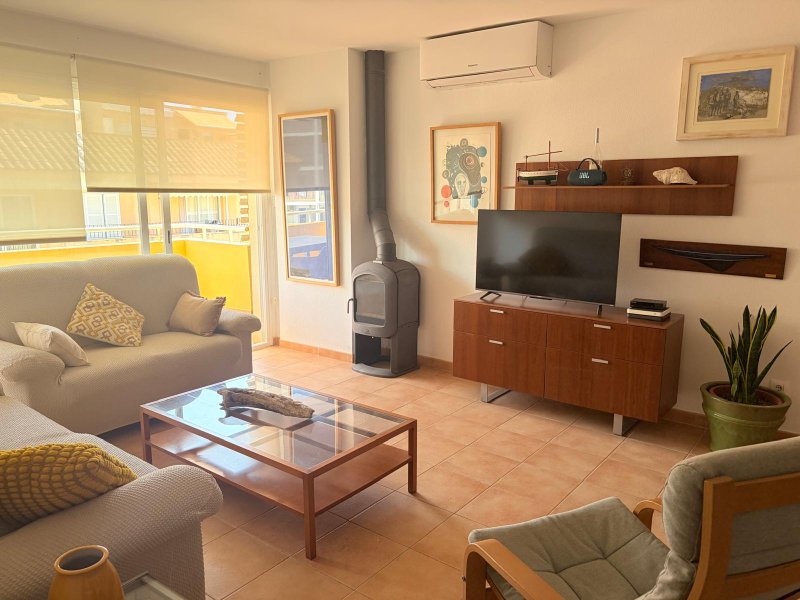 Winter: Nice apartment with AC, fireplace and terraces near the harbour of Colonia St Jordi -- AP 107 WT