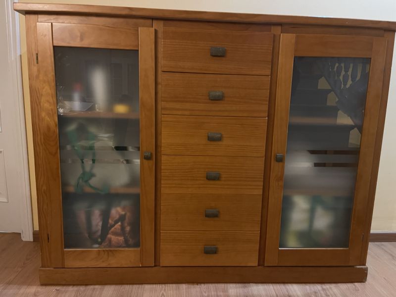 Wohnzimmer Möbel Set Massiv Holz TV-Board