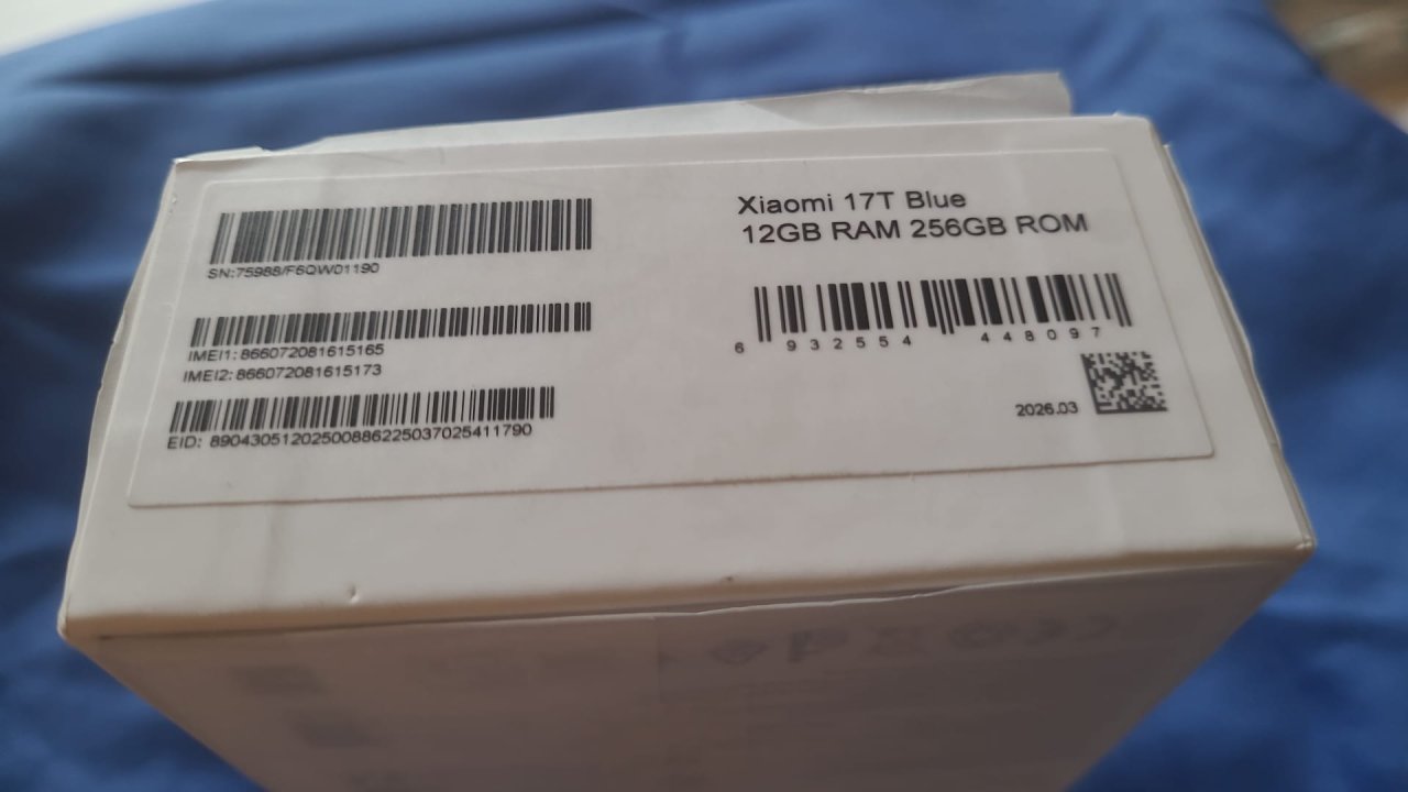 XIAOMI 17T NEU BLAU, versiegeltes Mobiltelefon, ungebraucht.