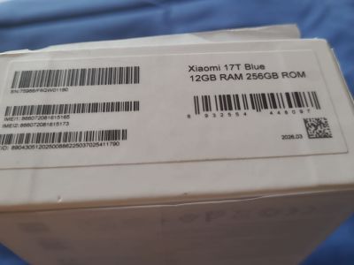 XIAOMI 17T NEU BLAU, versiegeltes Mobiltelefon, ungebraucht.