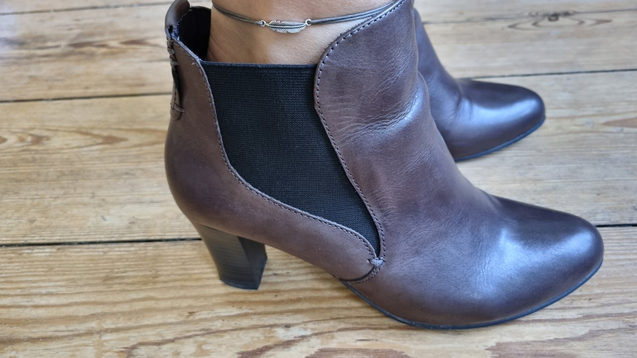 Zanon & Zago Schlüpf Stiefeletten dunkelbraun Gr. 40