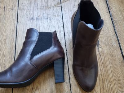 Zanon & Zago Schlüpf Stiefeletten dunkelbraun Gr. 40
