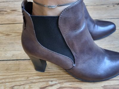 Zanon & Zago Slip-On Ankle Boots Dark Brown Size 40