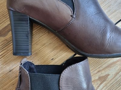 Zanon & Zago Slip-On Ankle Boots Dark Brown Size 40