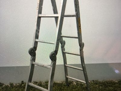 Zarges Alu-Leiter 4 x 3 Sprossen, gebraucht
