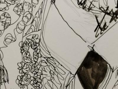 Zeichnung eines Torero-Philosophen