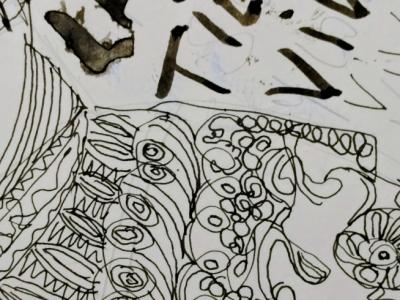 Zeichnung eines Torero-Philosophen