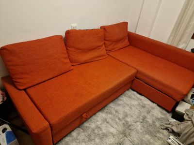 !ZU VERSCHENKEN! Ikea Schlaf-Couch ausziehbar mit Bettkasten!