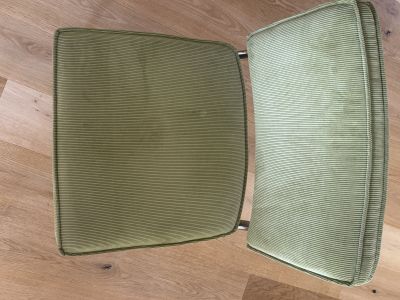 Zuiver RIDGE RIB Stuhl grüner Cord & Chrom - 2 Stück vorhanden