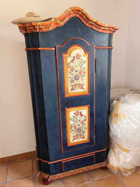Two old farmhouse cabinets