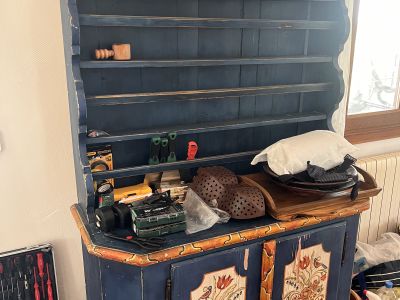 Two old farmhouse cabinets