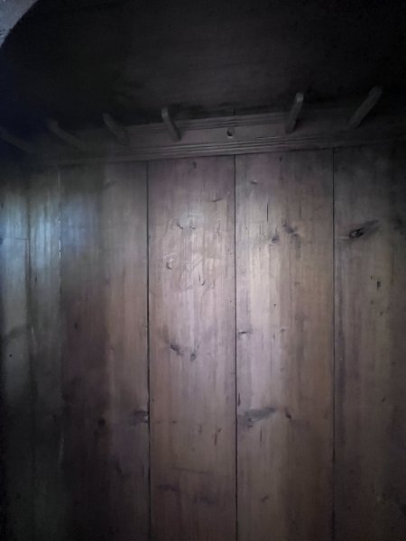 Two old farmhouse cabinets
