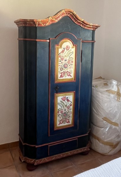 Two old farmhouse cabinets