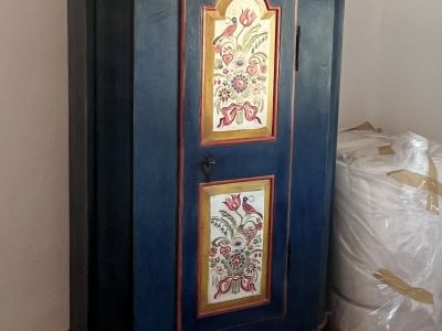 Two old farmhouse cabinets